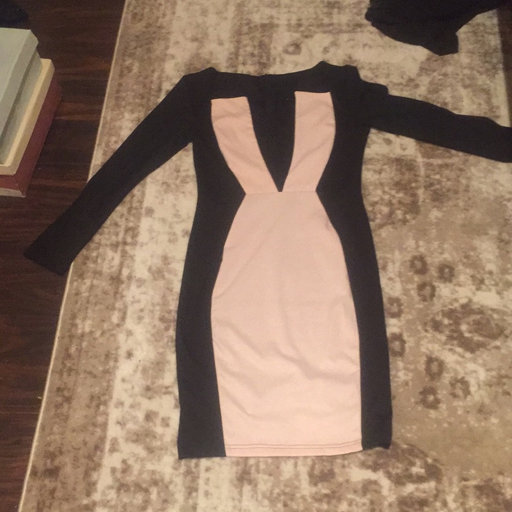 Black and cream dress